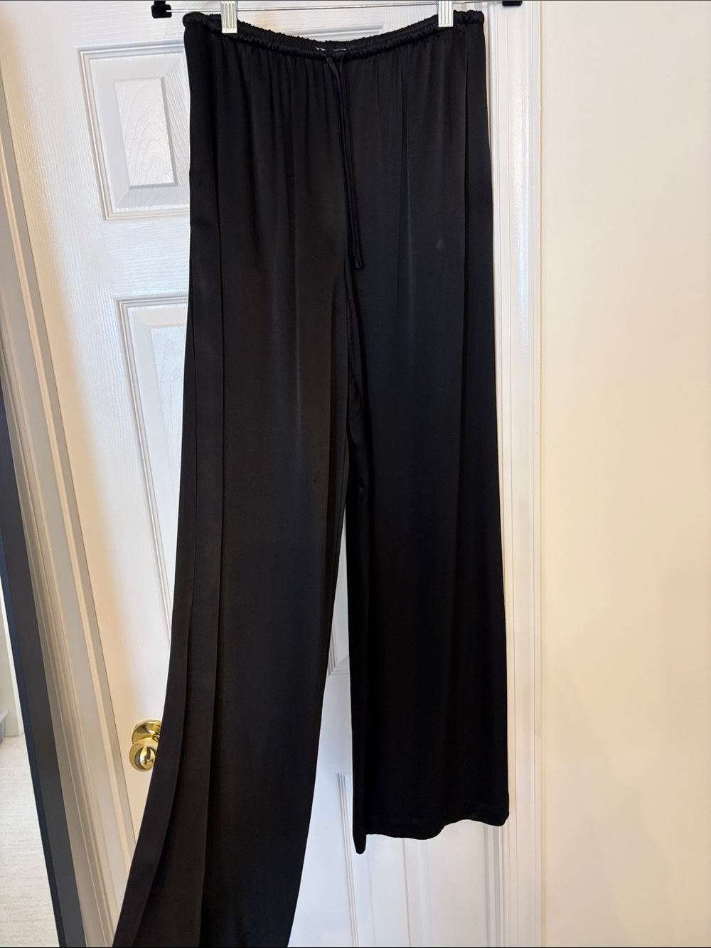 Oversized satin pants